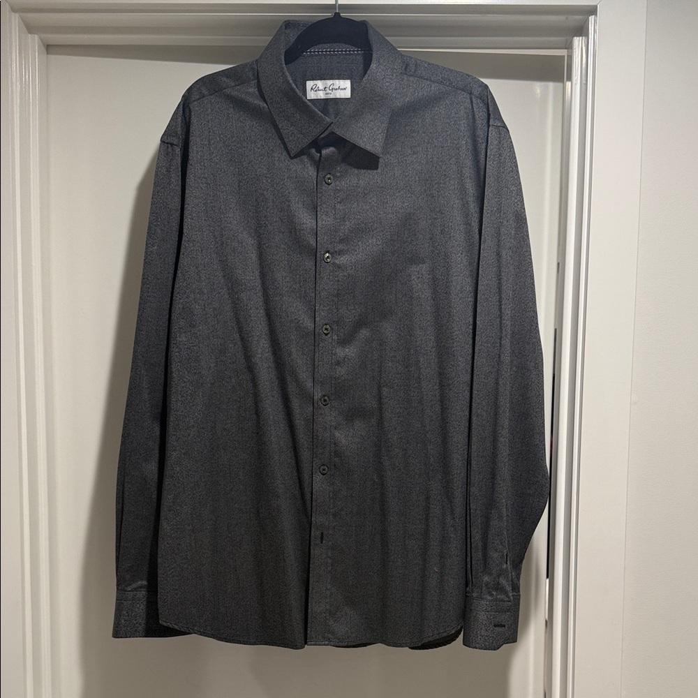 Robert Graham Men's Black Shirt 46/18 worn once